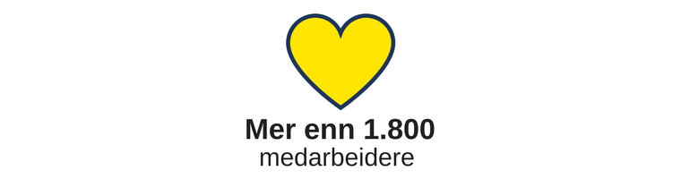 Mer enn 1.800 medarbeidere
