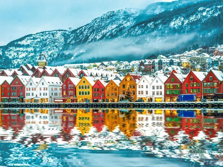 Bryggen i Bergen er fin året rundt - også i påsken