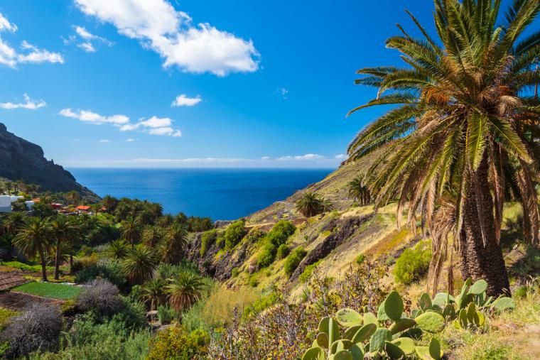 Vakkert landskap på La Palma som er perfekt for fotturer