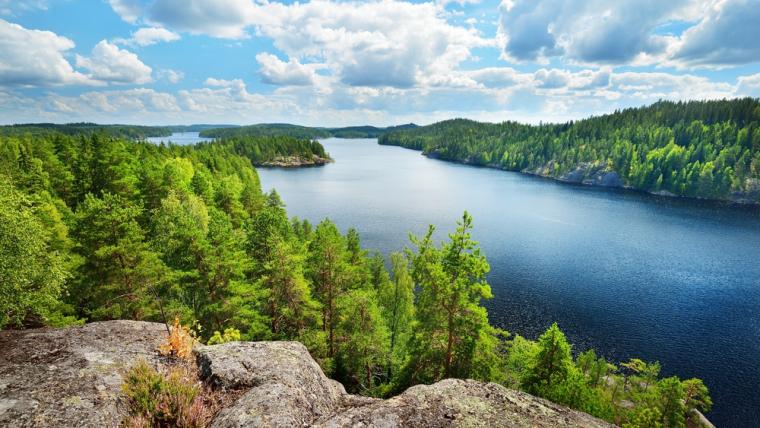 Lei feriehus nær Saimaa i Finlands innsjøområde